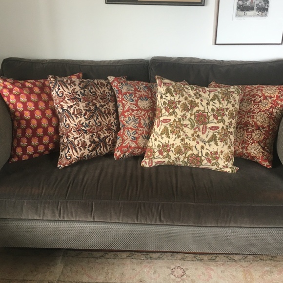 NWOT Indian Block Print Pillow or Cushion Cover - Picture 2 of 4